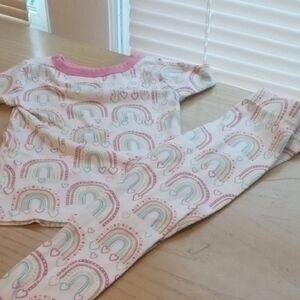 Rainbow Print Pajama Set, girl 3t